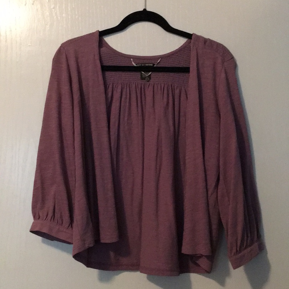 Lucky Brand, purple 3/4 sweater
